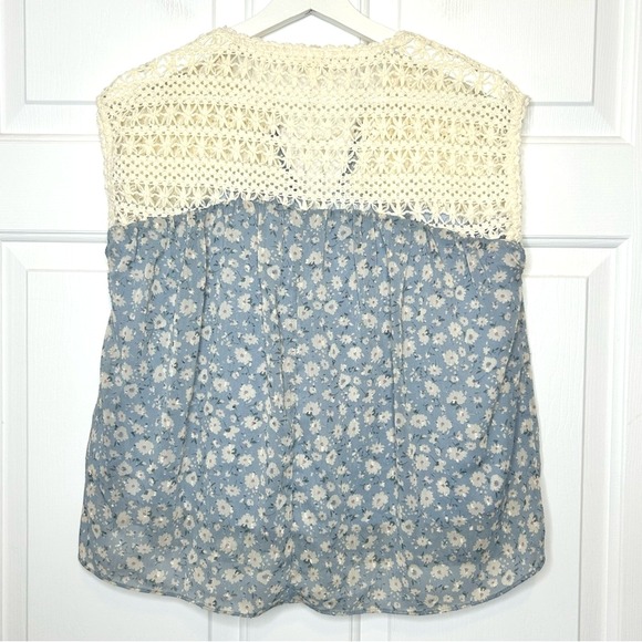 hem & thread Floral Crochet Lace Tassel Blouse Top Bohemian Festival Small - Picture 3 of 6